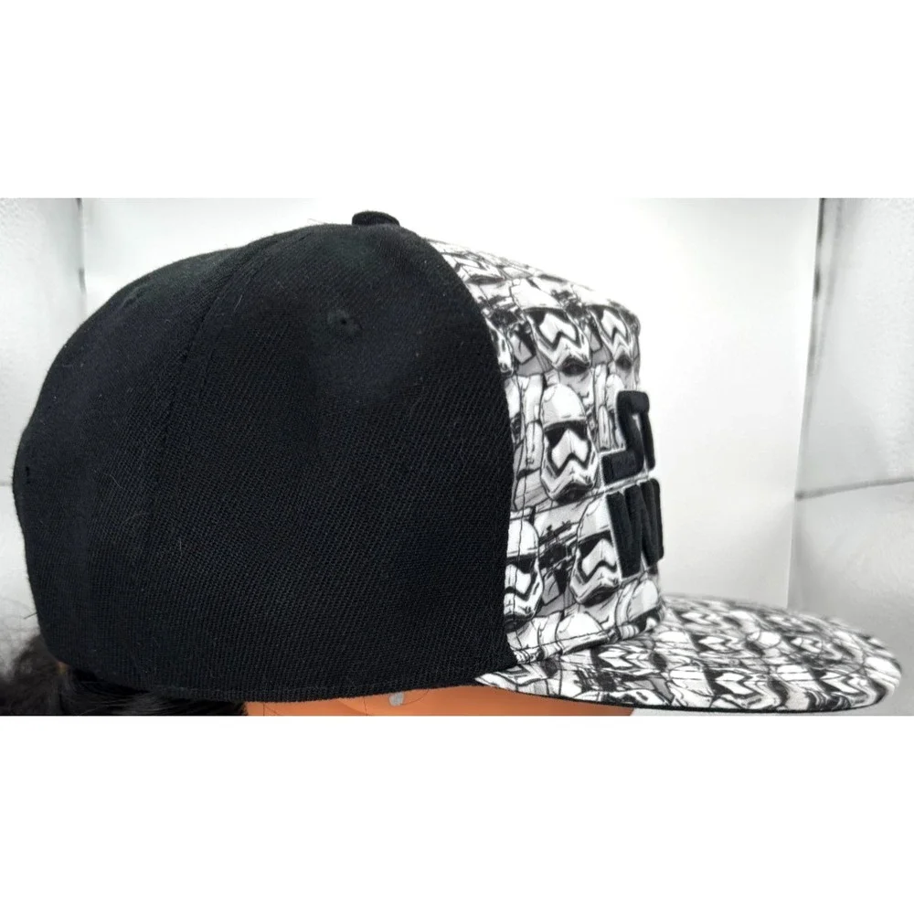 Star Wars Stormtrooper All Over Print Snapback Hat Flat Brim Black OSFA SHA14768